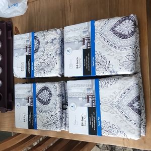 4 pairs of 84 inch curtains